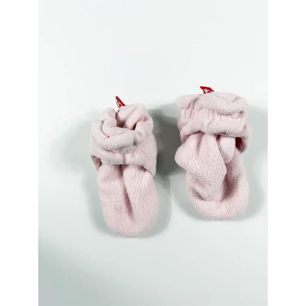 Zutano Baby Pink Fleece Booties 12 months